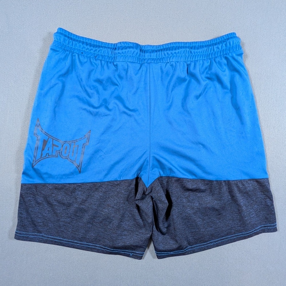 Tapout Athletic Shorts Mens Large Blue Colorblock Drawstring Gym Training